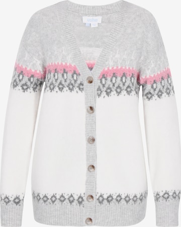 Cardigan oversize usha BLUE LABEL en blanc : devant
