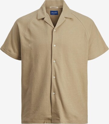 JACK & JONES Button Up Shirt in Beige: front