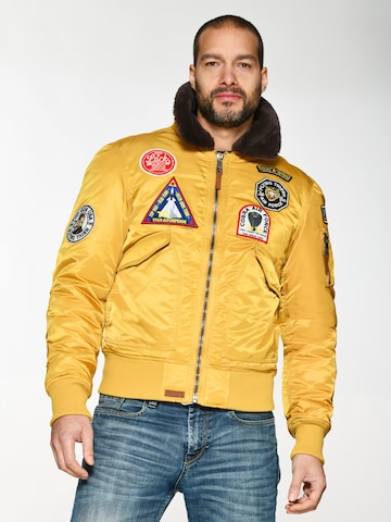 TOP GUN Between-Season Jacket in Yellow: front