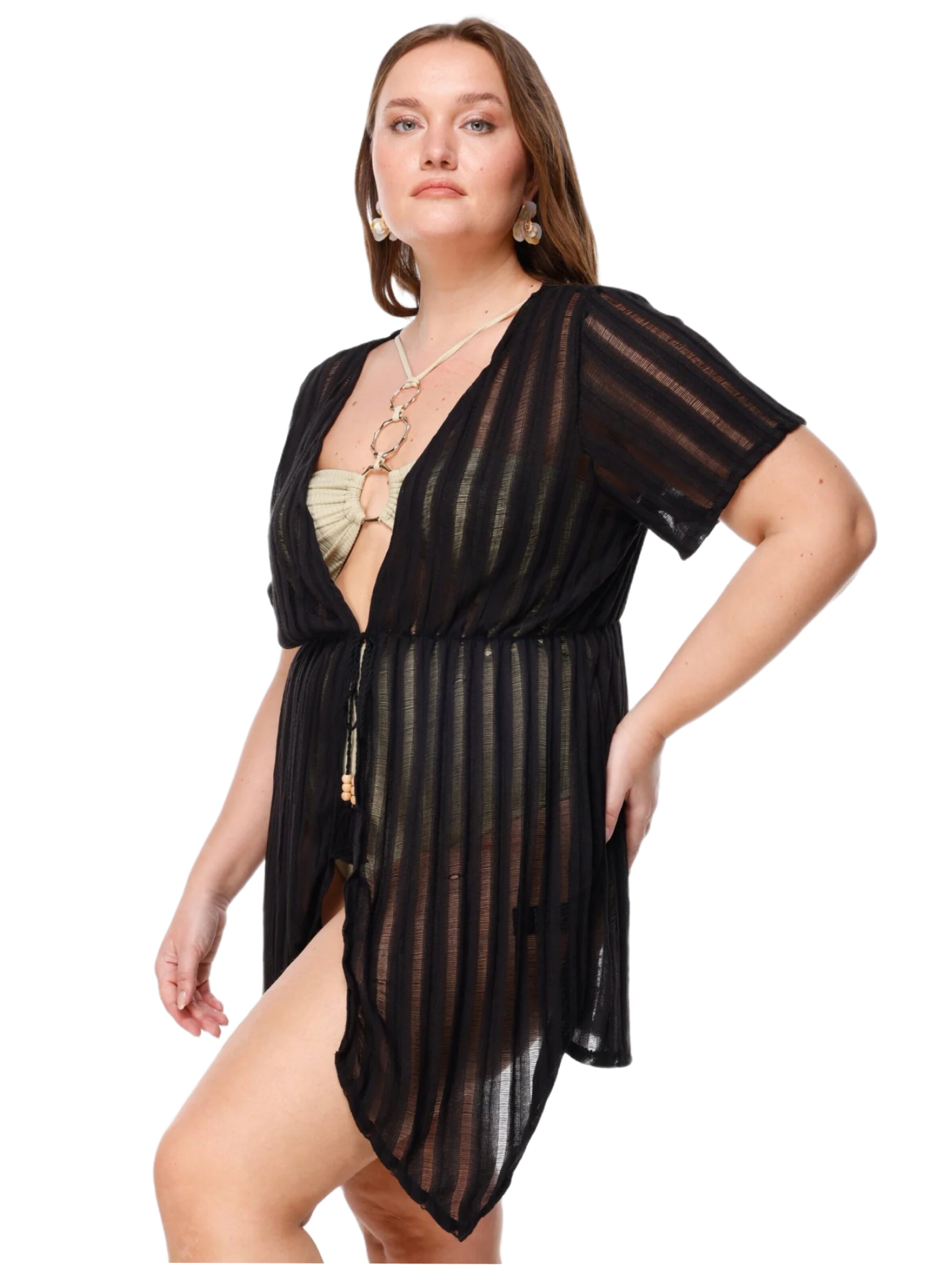 Shape Of You Kimono in Zwart