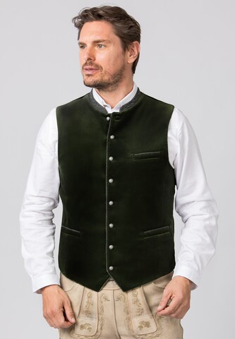 STOCKERPOINT Traditional Vest 'Lorenzo' in Green: front