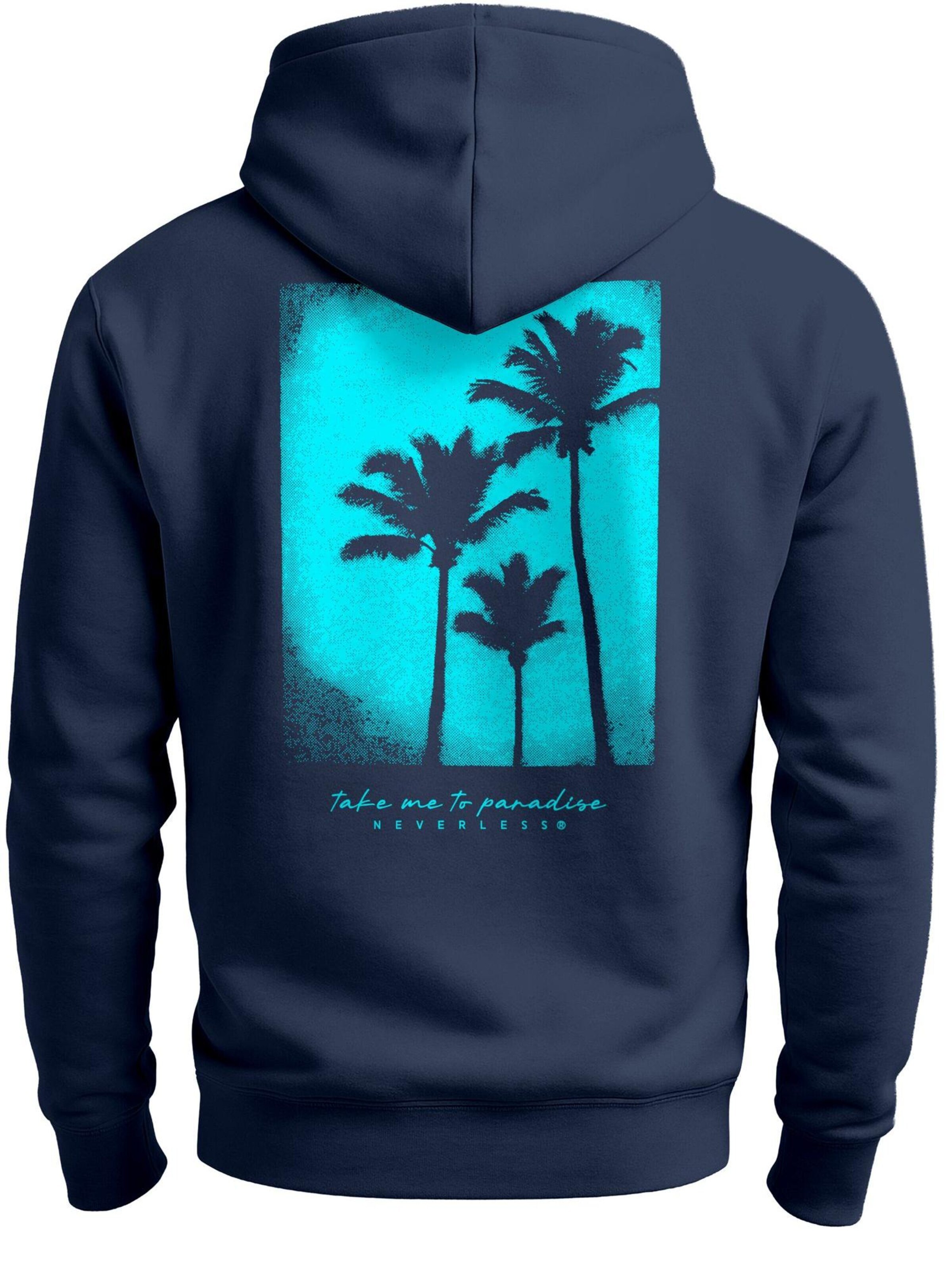 Neverless Sweatshirt 'Palms Beach'‌‌‌ in Blau