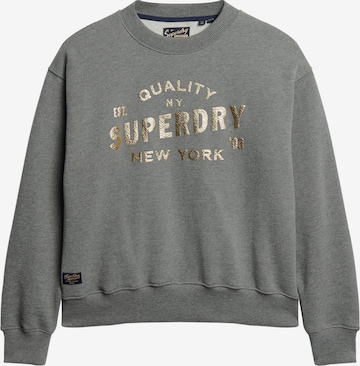 Superdry Sweatshirt 'Luxe' in Grijs: voorkant