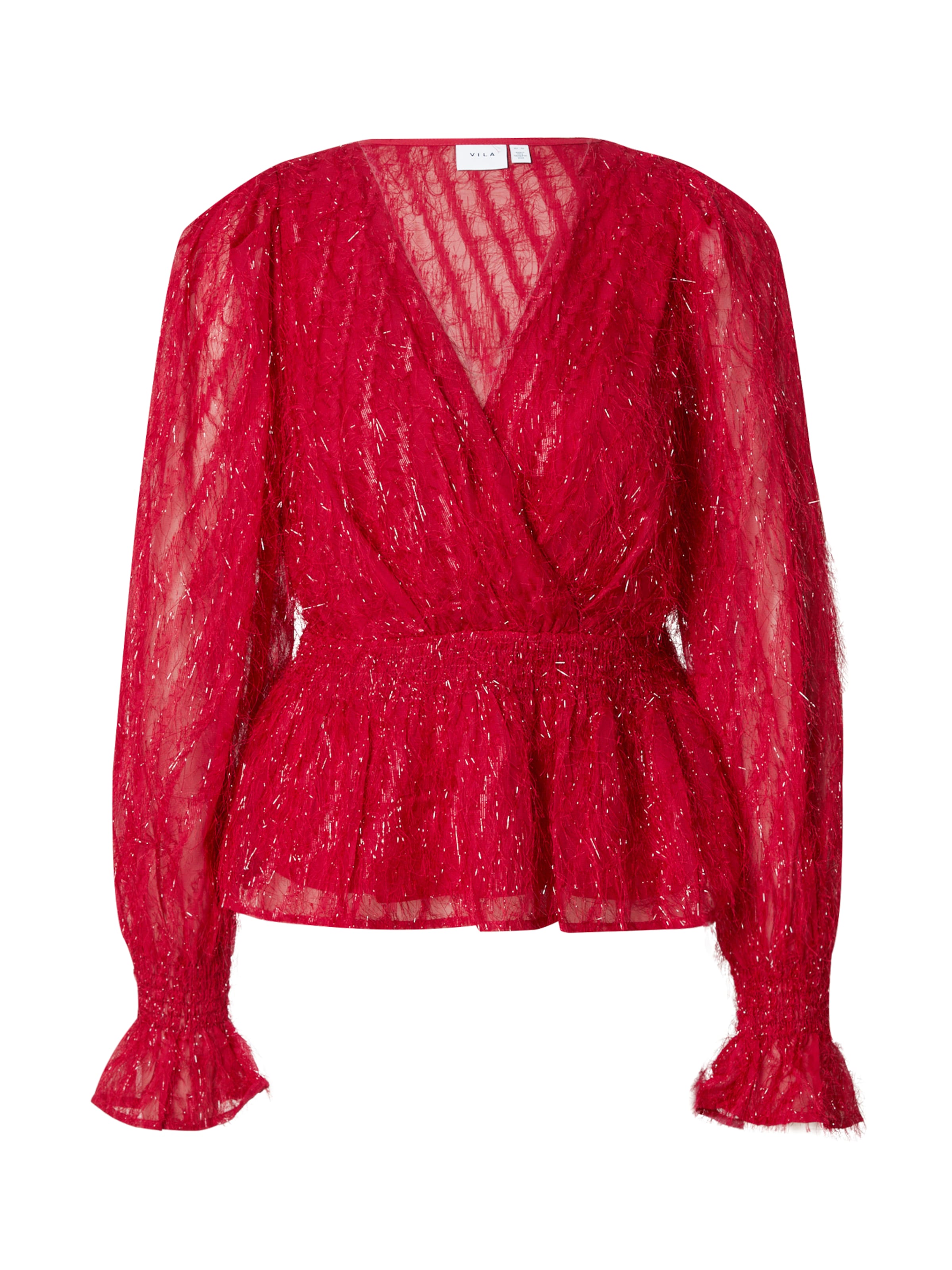 VILA Блуза 'VIFeather' в червено: отпред