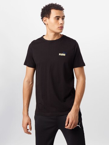 PUMA Sportshirt 'Ess+' in Schwarz: predná strana