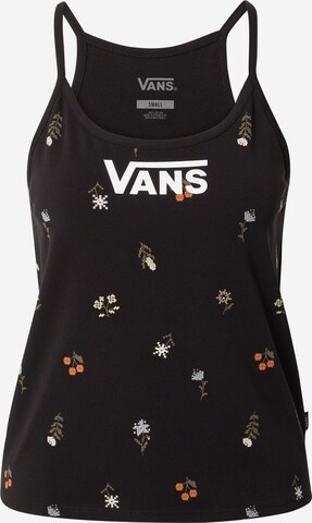 VANS Top 'Micro Ditsy' in Zwart: voorkant