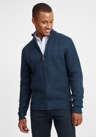 BLEND Knit Cardigan 'Oteros' in Blue: front