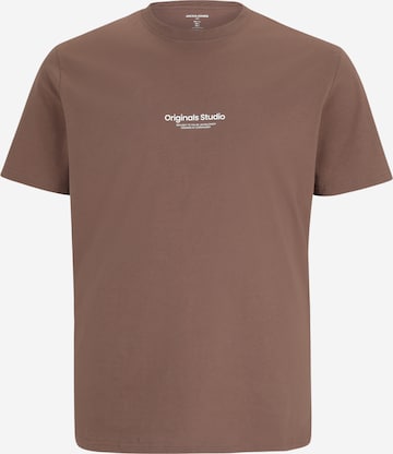 Maglietta 'JORVesterbro' di Jack & Jones Plus in marrone: frontale