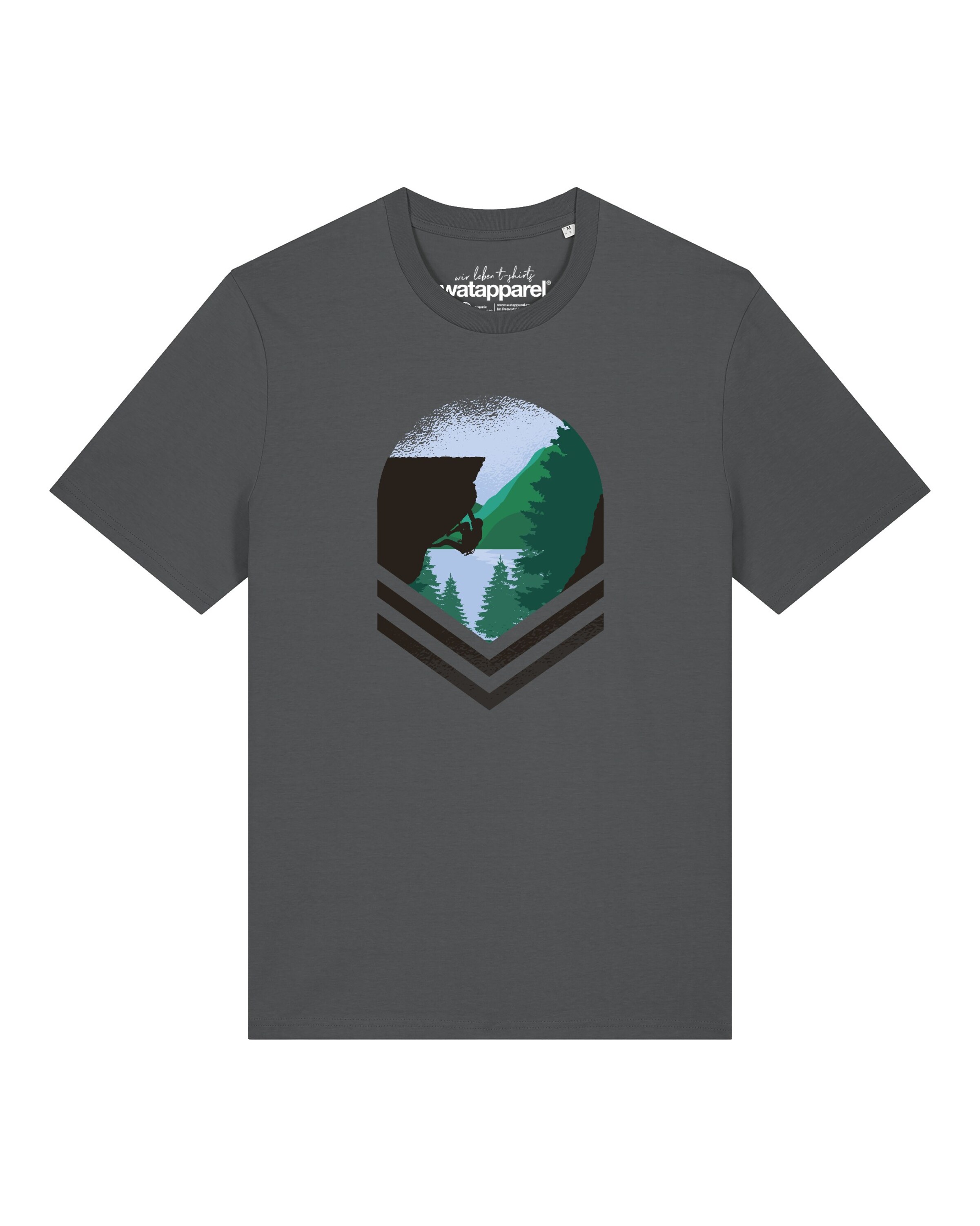 T-Shirt ' Bay Climbing ' Watapparel en gris : devant
