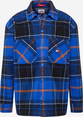 Tommy Jeans Button Up Shirt in Blue: front