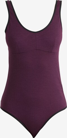 ICEBREAKER Bodysuit 'Queens' in Purple: front