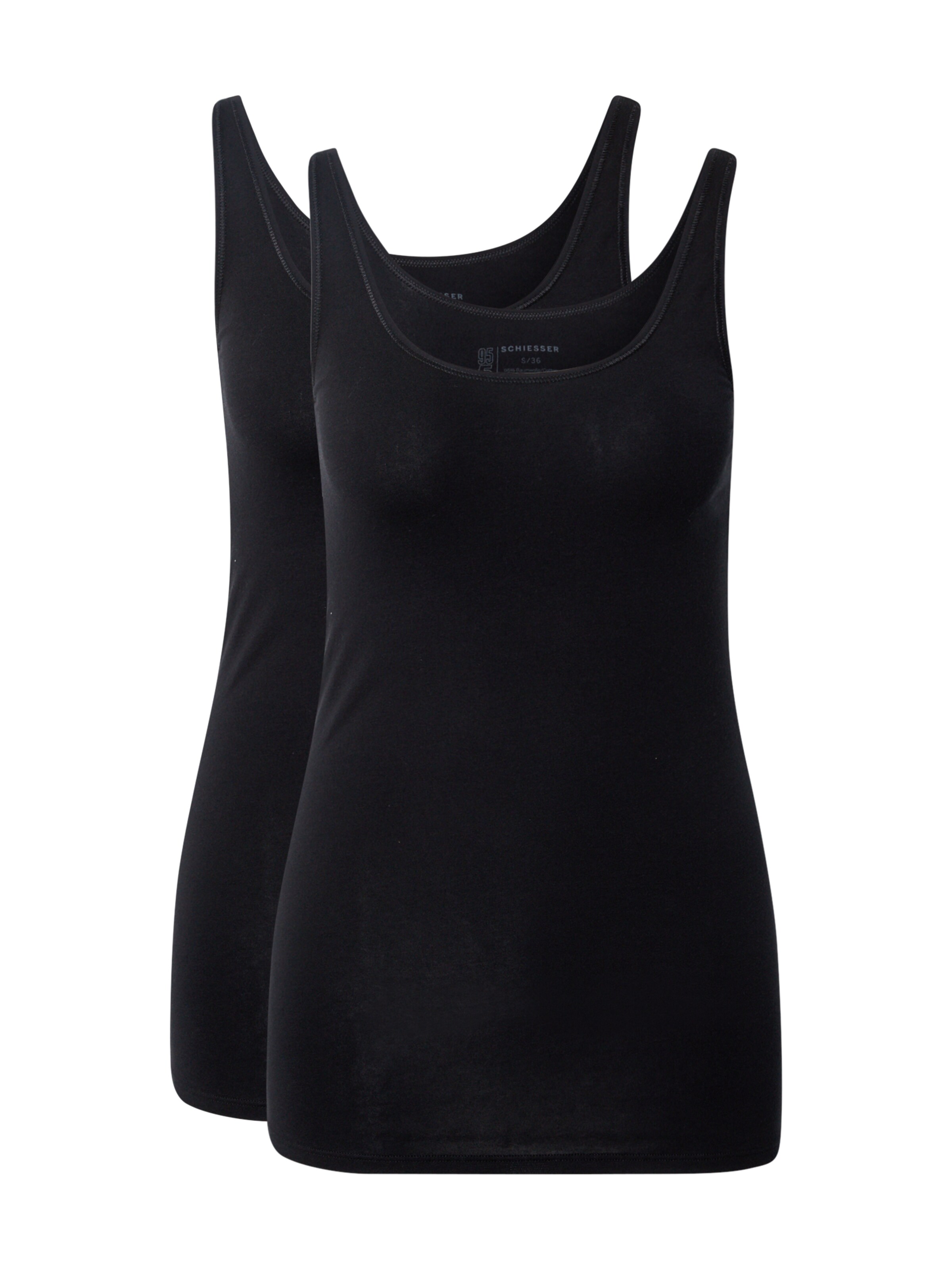 Maillot de corps '95/5' SCHIESSER en noir : devant