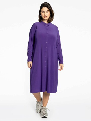 Yoek Shirt Dress 'Dolce' in Purple