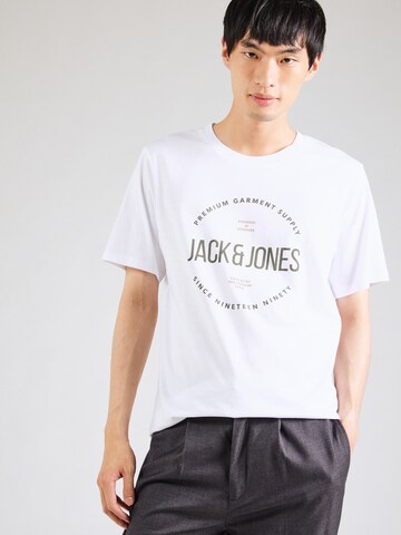 T-Shirt 'JPRBLAASTON' JACK & JONES en blanc : devant