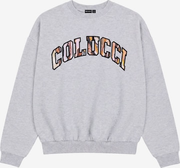 Sweat-shirt Colucci en gris : devant