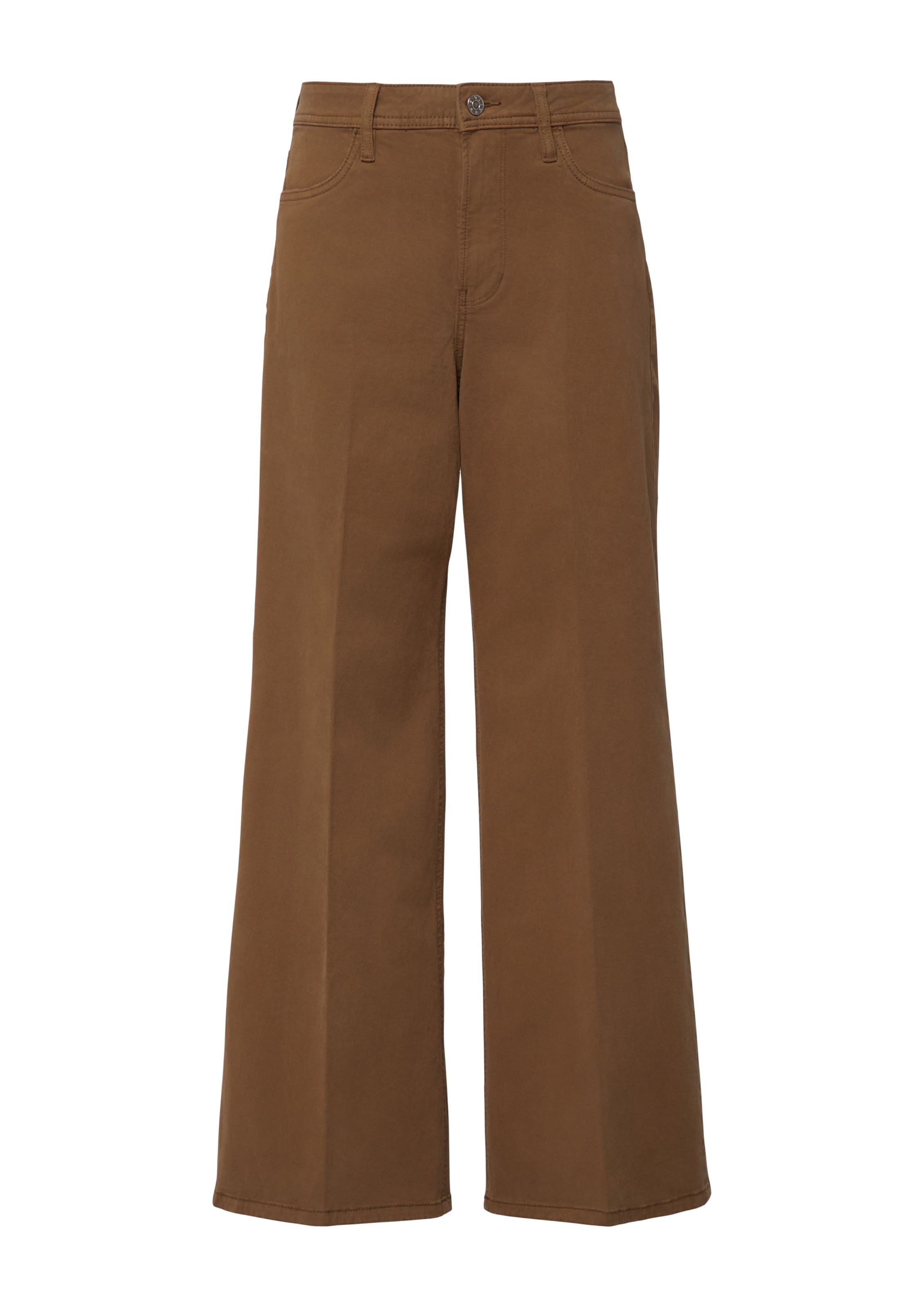 s.Oliver Wide leg Jeans ' SURI ' in Bruin: voorkant