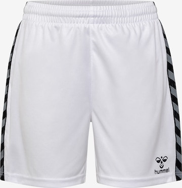 Hummel Regular Workout Pants 'AUTHENTIC PL ' in White: front