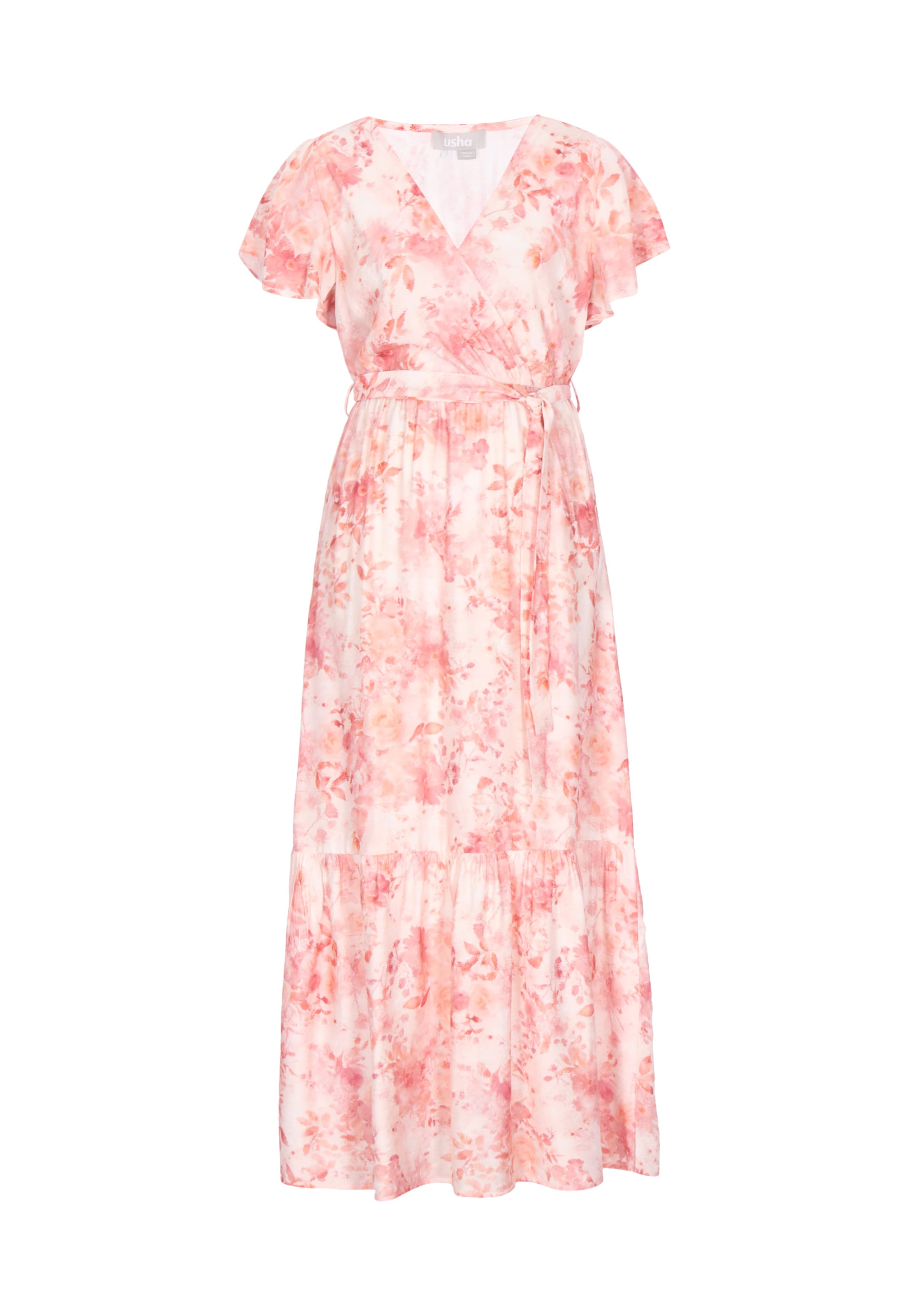 Robe Usha en rose : devant