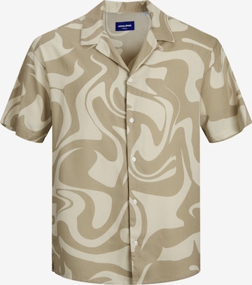 JACK & JONES Overhemd 'OCEAN' in Beige: voorkant