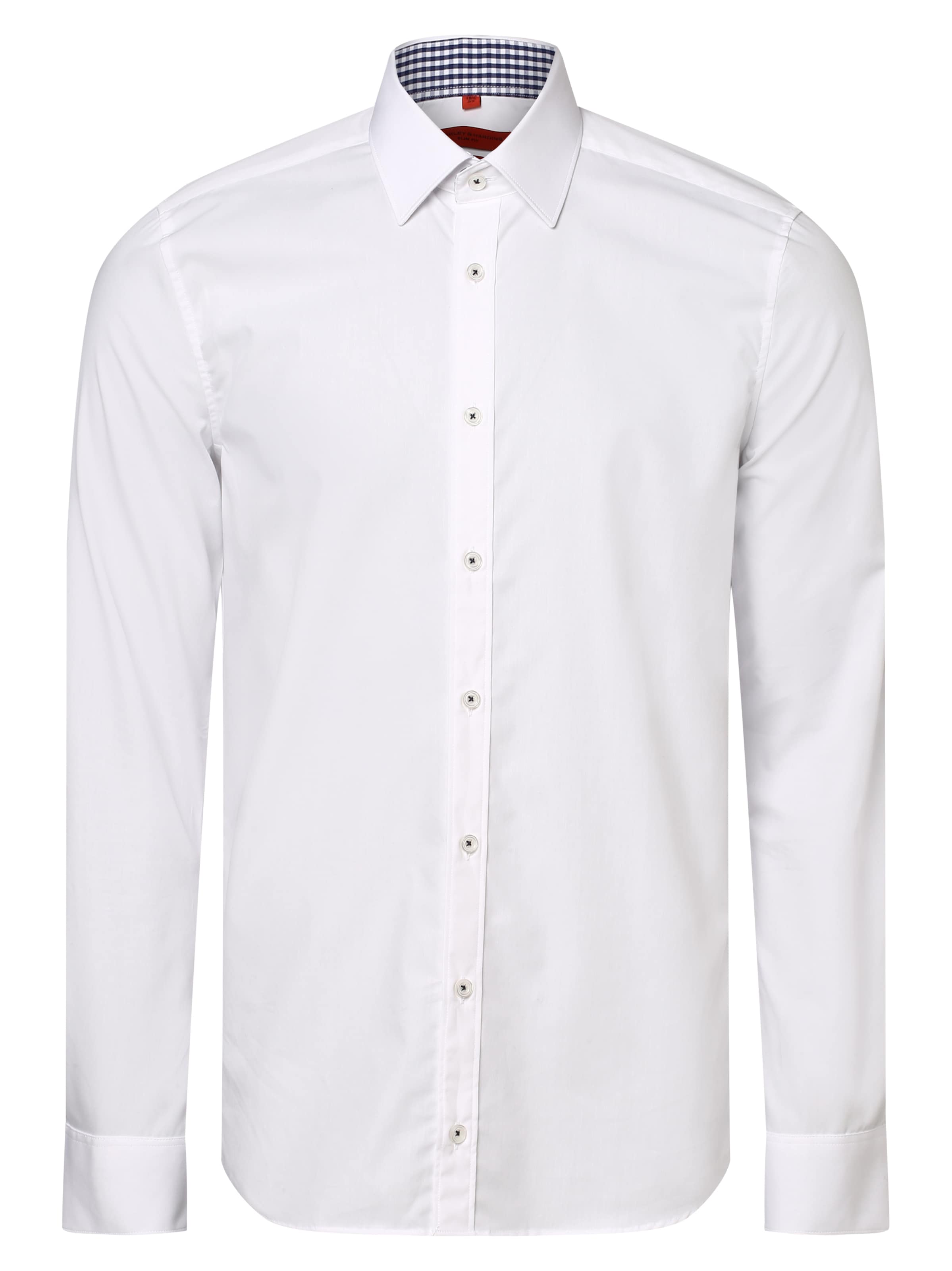Coupe slim Chemise business Finshley & Harding en blanc : devant