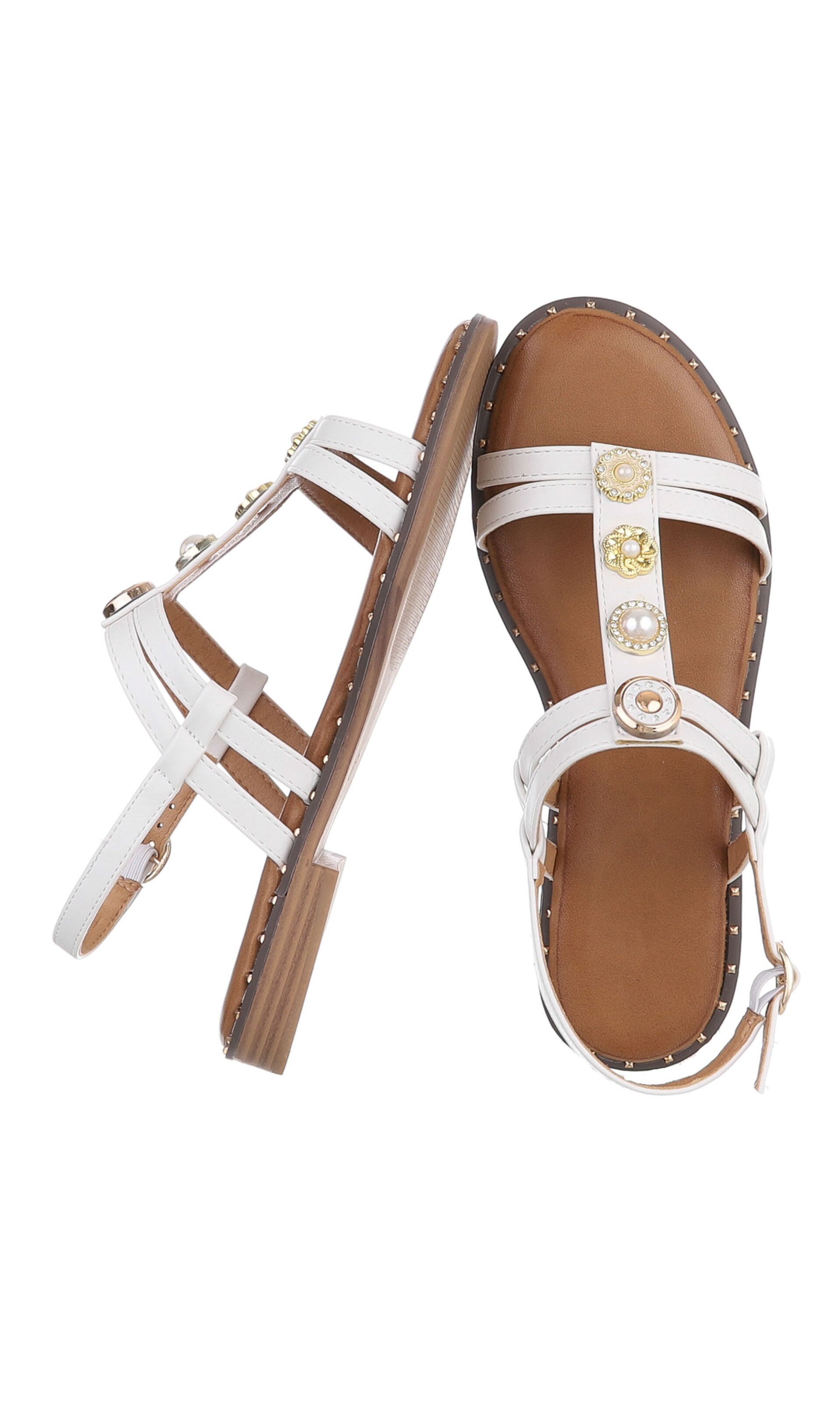 Ital-Design Strap Sandals in White