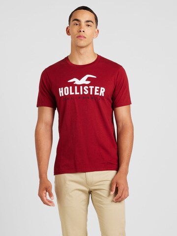 T-Shirt HOLLISTER en rouge : devant