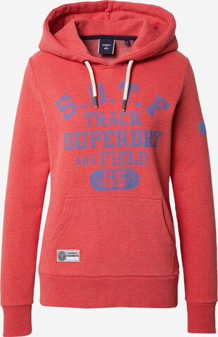 Sweat-shirt Superdry en rouge : devant