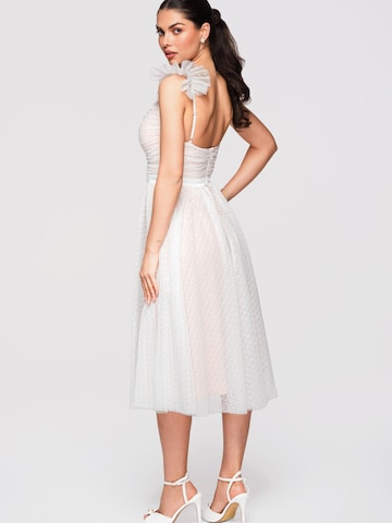Ombre Dress in White