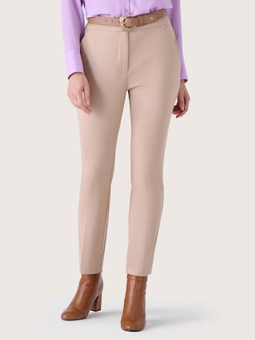 Camomilla Regular Bandplooibroek 'Alicee' in Beige: voorkant