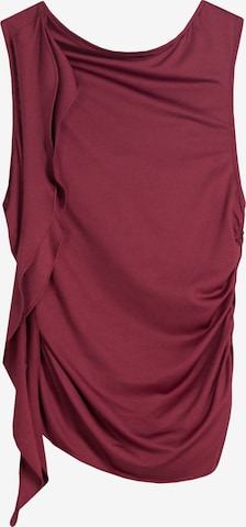 Bershka Top | rdeča barva: sprednja stran