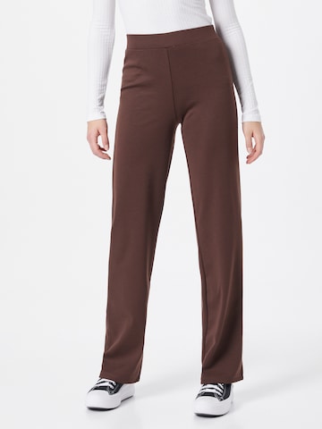 PIECES Wide leg Trousers 'OTINE' in Brown: front