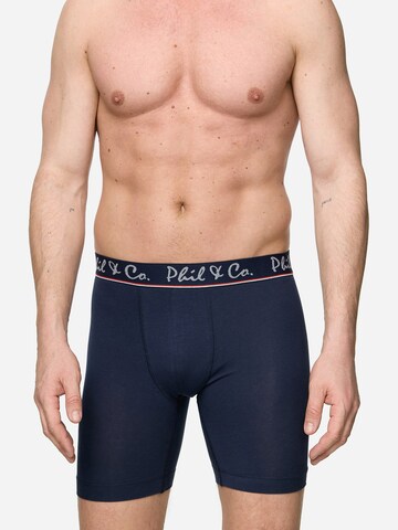 Phil & Co. Berlin - Calzoncillo boxer ' Jersey Long Boxer ' en azul