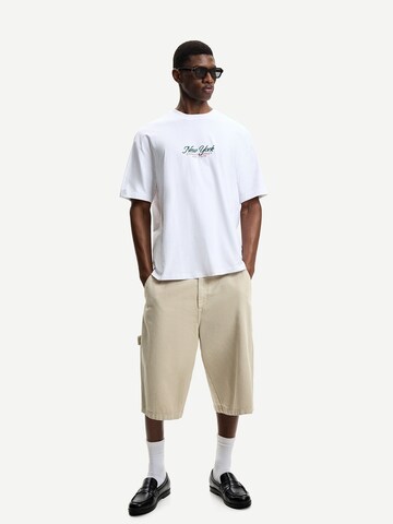 T-Shirt Bershka en blanc