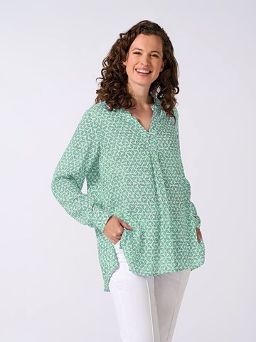 eve in paradise Blouse 'Jeanette' in Groen: voorkant