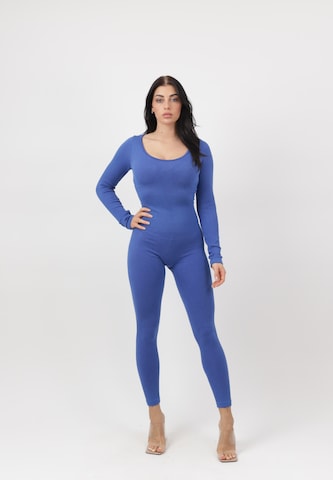 Elara Jumpsuit in Blau: Vorderseite