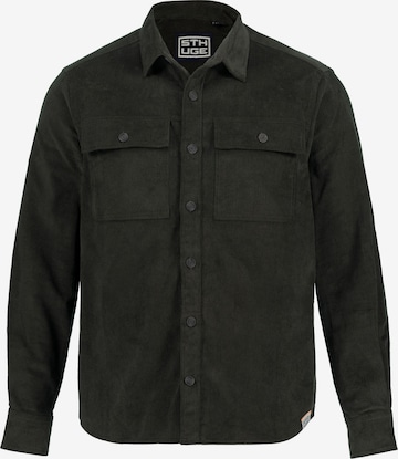 STHUGE Button Up Shirt in Green: front