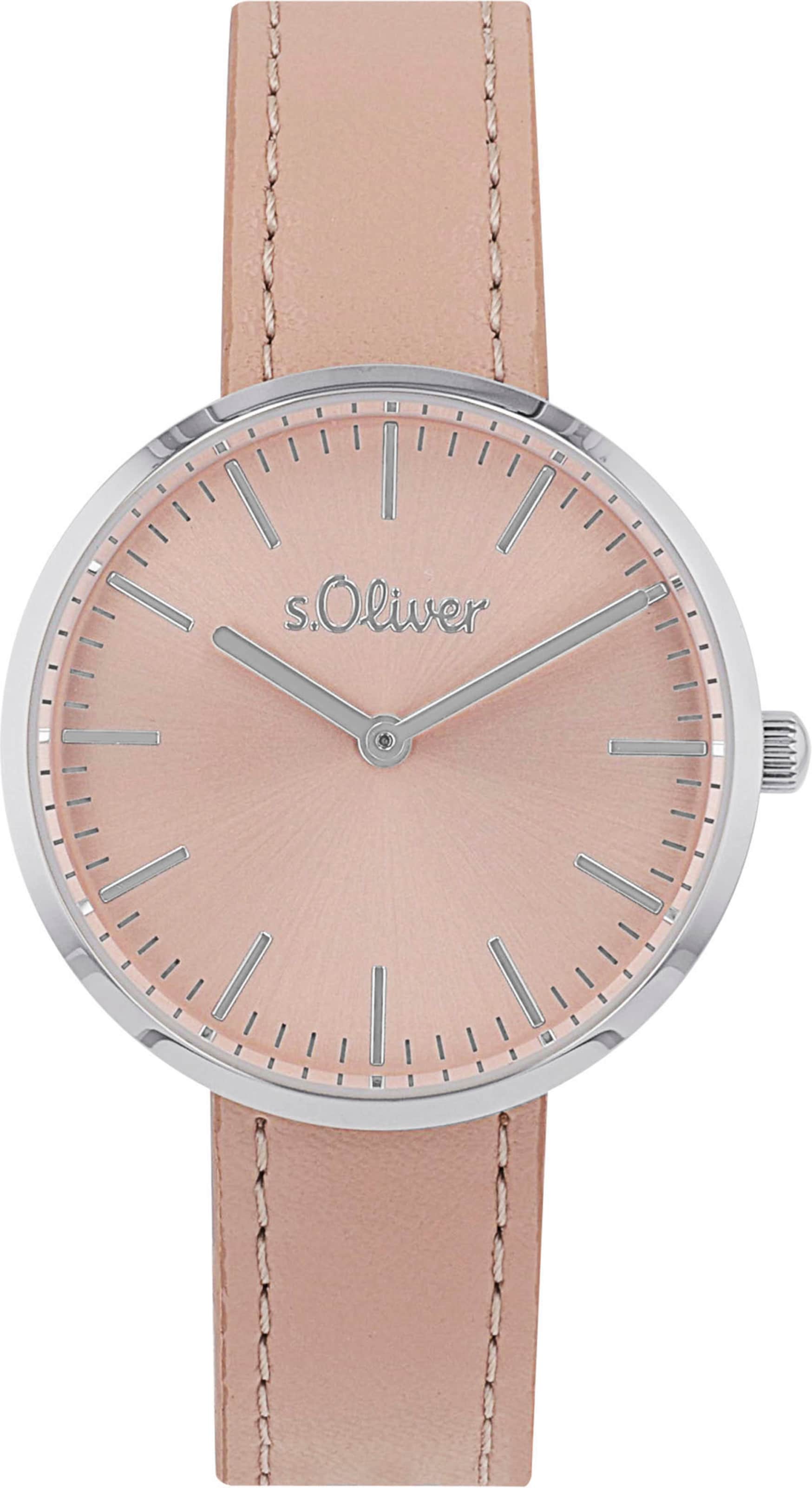 s.Oliver Analog Watch in Beige: front