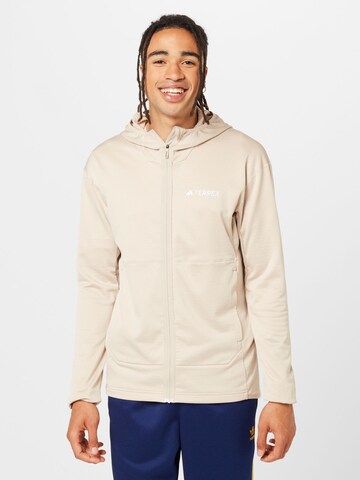 ADIDAS TERREX - Chaqueta polar funcional 'Xperior Light Fleece ' en beige: frente
