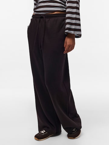 PIECES Wide leg Pants 'PCVALENTINA' in White