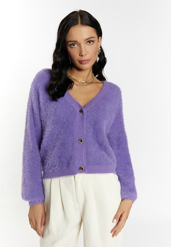 faina Knit cardigan in Purple: front
