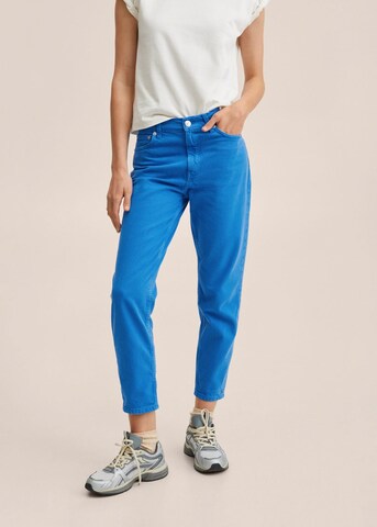 MANGO Tapered Jeans in Blauw: voorkant