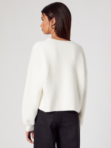 ABOUT YOU x MOGLI Knit Cardigan 'Florence' in White