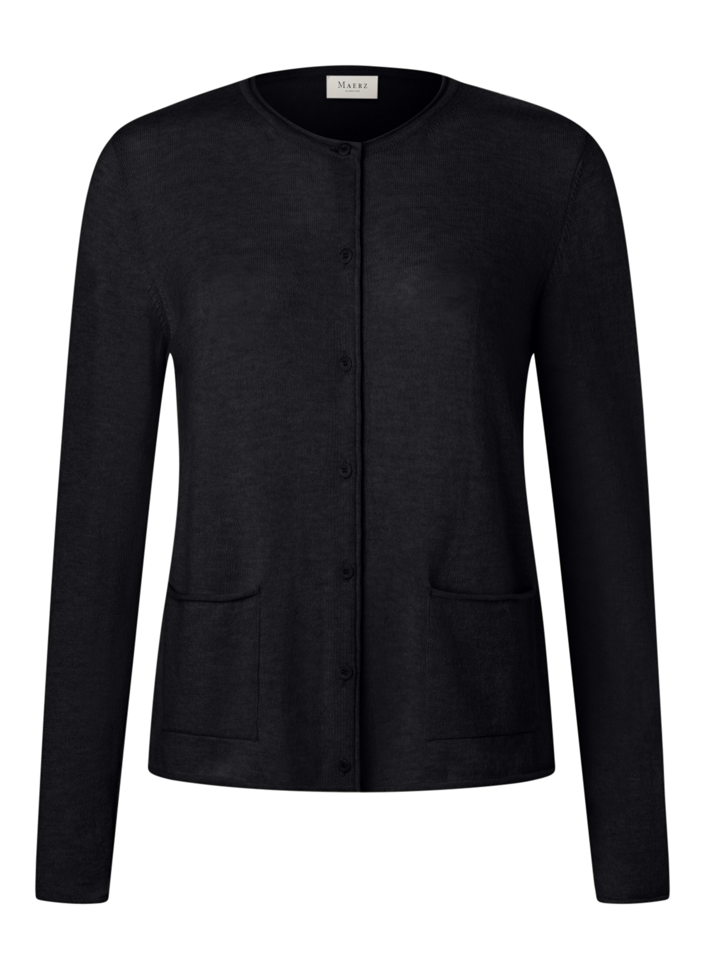 MAERZ Muenchen Strickjacke in Schwarz: Vorderseite