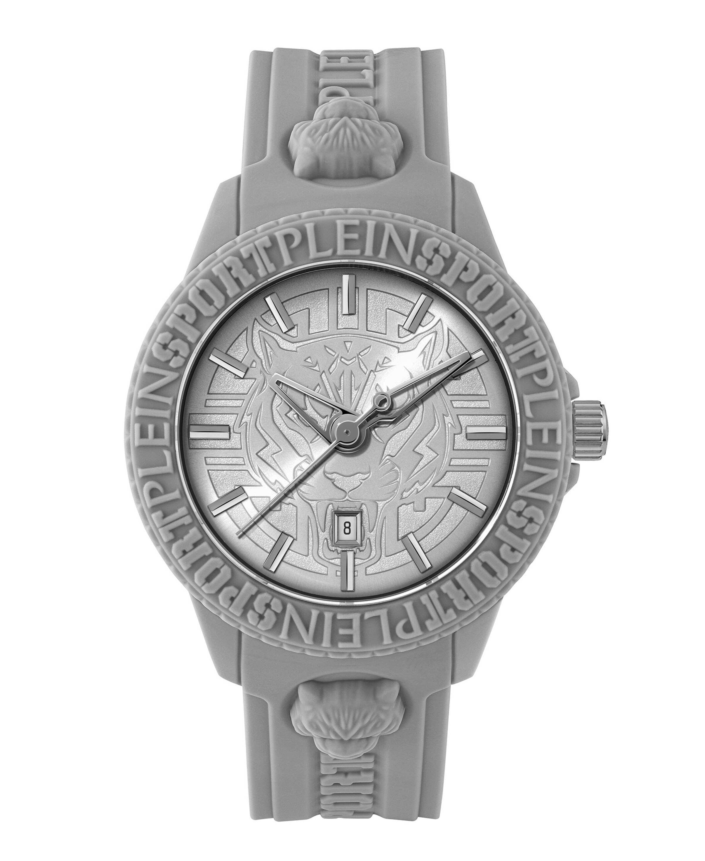 Plein Sport Analoguhr 'Fearless' in Grau: Vorderseite