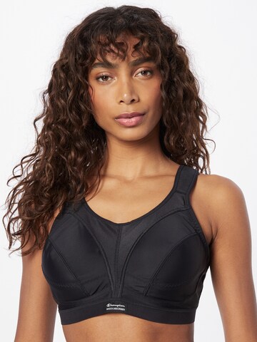 Bustier Soutien-gorge de sport SHOCK ABSORBER en noir : devant