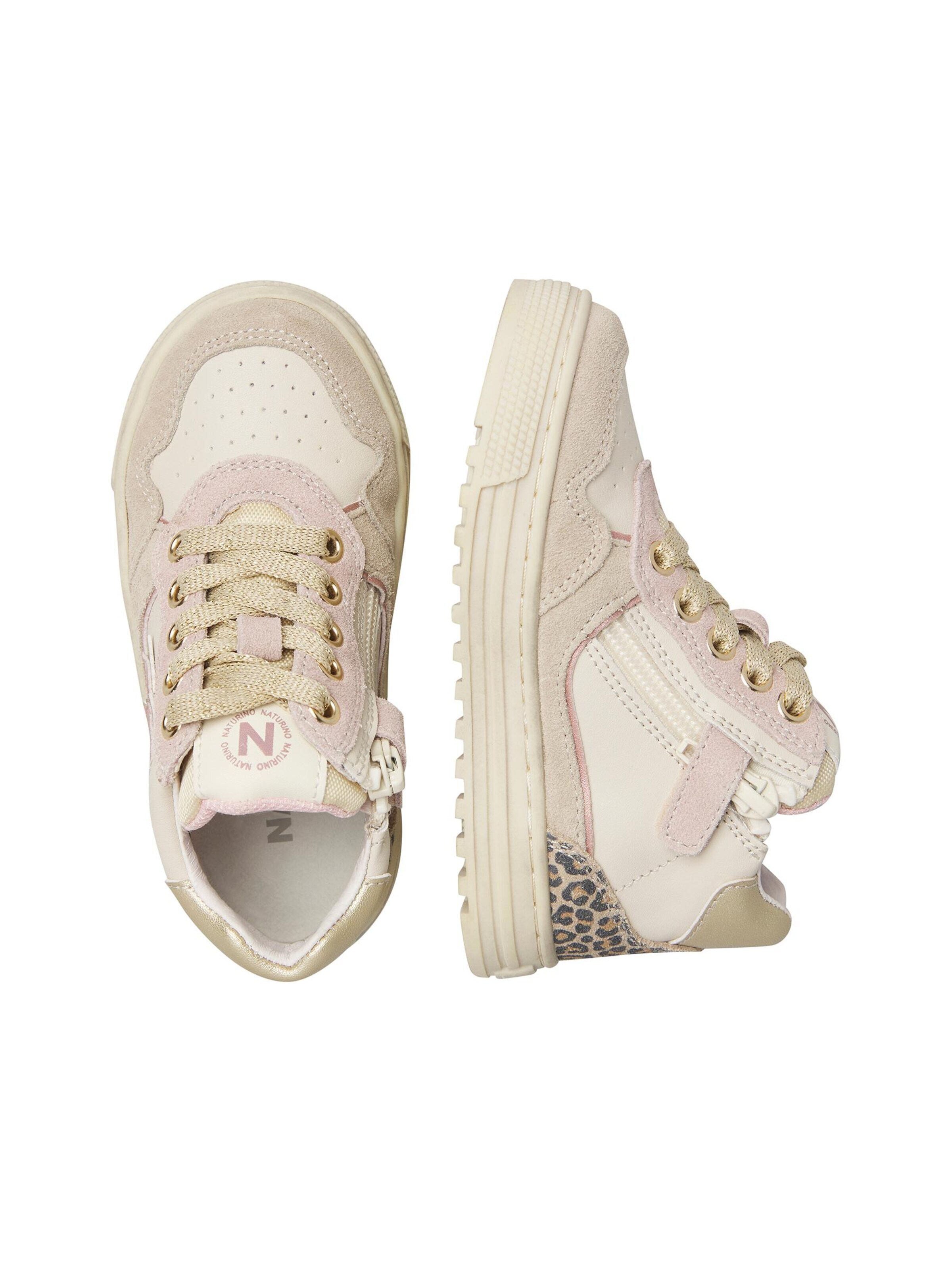 NATURINO Sneakers 'HESS HIGH 3 ZIP.' in Wit