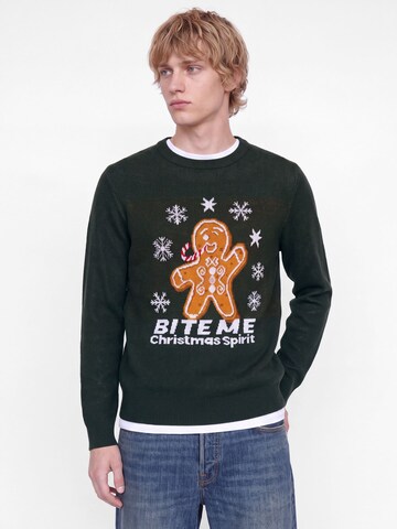 JACK & JONES Trui 'JJXmas Santa' in Groen