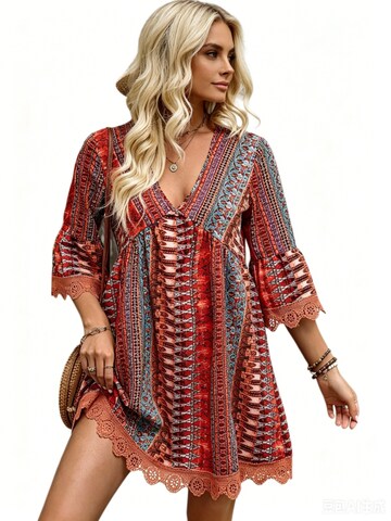 Yesfashion Dress in Red: front