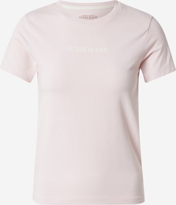 T-shirt GUESS JEANS en rose : devant