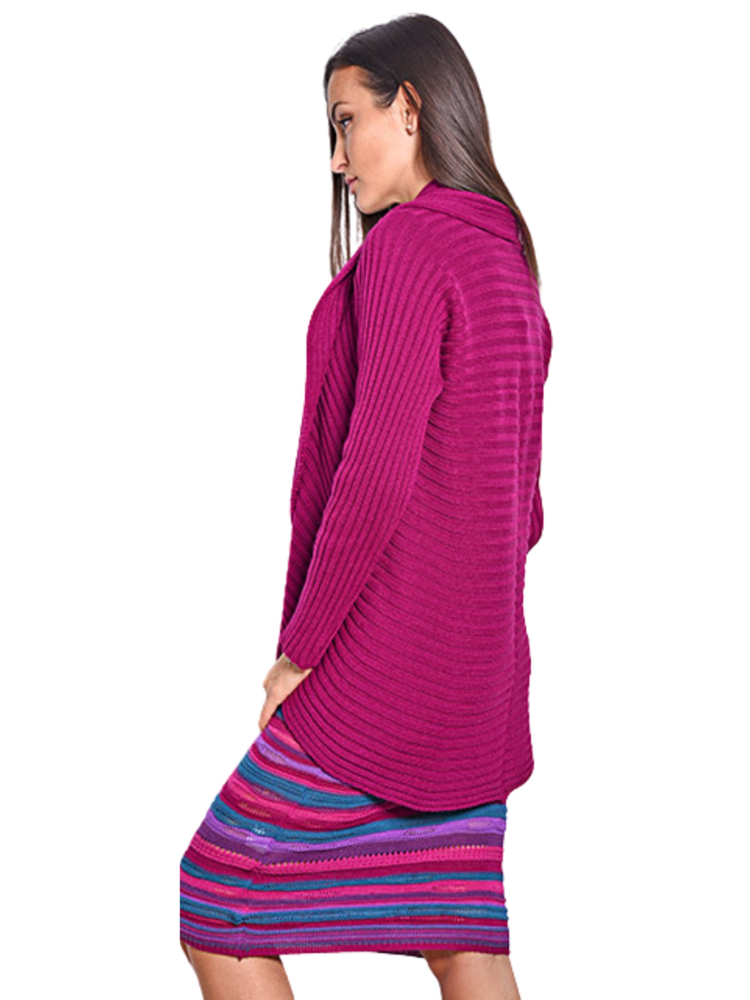 Süel knitwear - Cárdigan 'Round ribbed' en lila